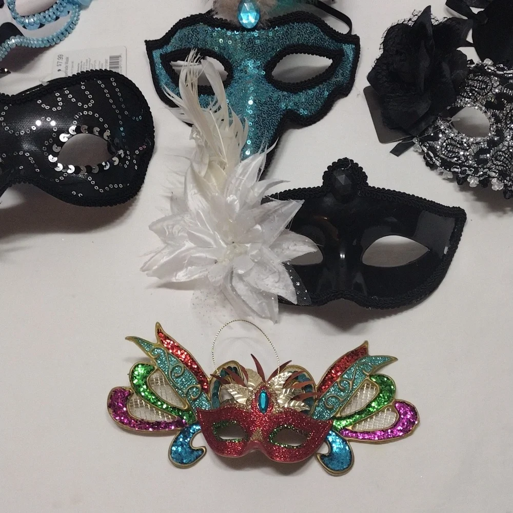 Decorated Masquerade Mask Assorted Lot of 10